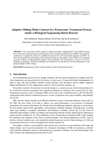 Adaptive Sliding Mode Control of a Wastewater Treatment Process