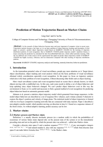 Prediction of Motion Trajectories Based on Markov Chains Ling Gan