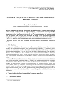 Research on Analysis Model of Resource Value Flow for Electrolytic