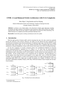 CFSB: A Load Balanced Switch Architecture with O (1) Complexity