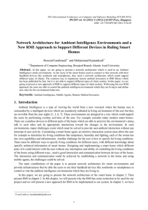 Network Architecture for Ambient Intelligence Environments and a