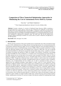 Comparison of Three Numerical Optimization Approaches in
