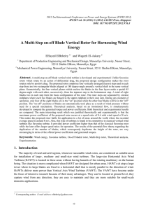 A Multi-Step on-off Blade Vertical Rotor for Harnessing Wind Energy ElSayed ElBeheiry