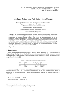 Intelligent 3-stage Lead Acid Battery Auto Charger Abdul Quader Munshi