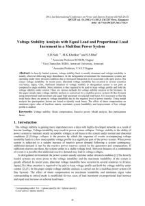 Voltage Stability Analysis with Equal Load and Proportional Load S.D.Naik , M.K.Khedkar