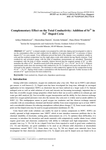 Complementary Effect on the Total Conductivity: Addition of Sr in Ta Doped Ceria