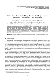 A New Three-Phase Looked Loop Based on Double Synchronous Wenlong Zhang