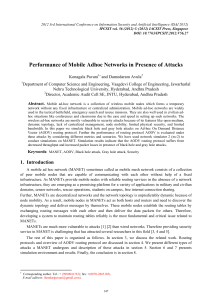 Performance of Mobile Adhoc Networks in Presence of Attacks