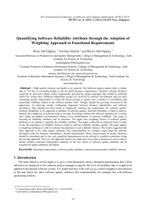 Quantifying Software Reliability Attribute through the Adoption of