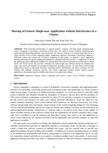 Sharing of Generic Single-user Application without Interference in a Cluster Abstract.