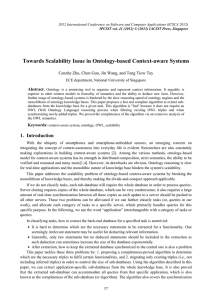 Towards Scalability Issue in Ontology-based Context-aware Systems Abstract.