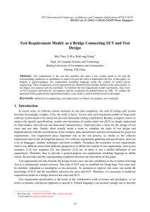 Test Requirement Model: as a Bridge Connecting SUT and Test Design