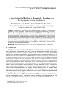 A Domain-Specific Modeling for Dynamically Reconfigurable Environmental Sensing Applications Mohammad Fajar