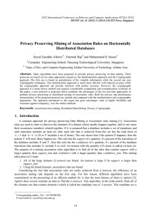 Privacy Preserving Mining of Association Rules on Horizontally Distributed Databases