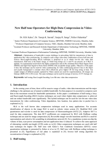 New Half tone Operators for High Data Compression in Video- Conferencing