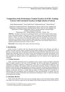 Comparison of the Performance Trained Teachers in ICDL Training