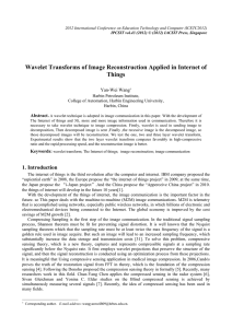Wavelet Transforms of Image Reconstruction Applied in Internet of Things  Yan-Wei Wang