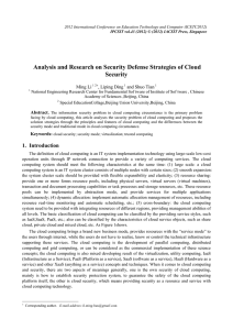 Analysis and Research on Security Defense Strategies of Cloud Security  Ming Li