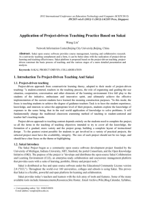 Application of Project-driven Teaching Practice Based on Sakai Wang Lin Abstract.