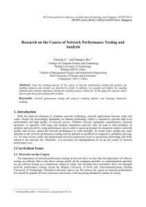 Research on the Course of Network Performance Testing and Analysis Xiurong Li