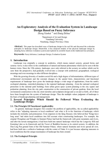 An Exploratory Analysis of the Evaluation System in Landscape  Zhong Xiaokai