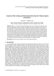 Analysis of the Listing and Financing Status Quo for Chinese... Enterprises Ting Zhou