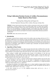 Firing Calibration Decision System of Artillery Reconnasissance Abstract.