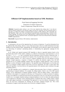 Efficient GSP Implementation based on XML Databases Abstract. Department of Computer Engineering