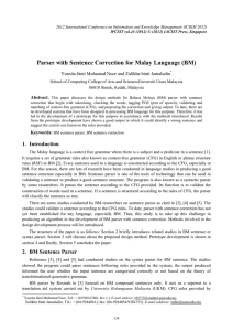 Parser with Sentence Correction for Malay Language (BM)