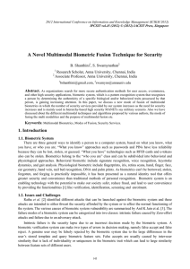 A Novel Multimodal Biometric Fusion Technique for Security