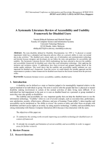 A Systematic Literature Review of Accessibility and Usability