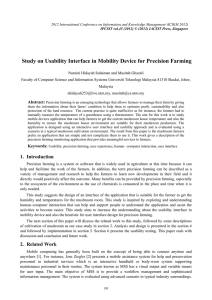 Study on Usability Interface in Mobility Device for Precision Farming