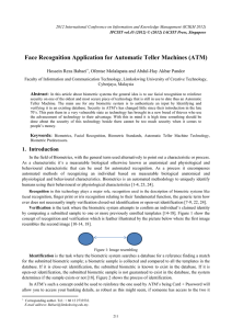 Face Recognition Application for Automatic Teller Machines (ATM) Hossein Reza Babaei