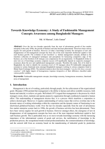 Towards Knowledge Economy: A Study of Fashionable Management