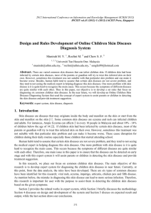 Design and Rules Development of Online Children Skin Diseases Diagnosis System