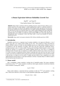 A Duane Equivalent Software Reliability Growth Test Jing HE  Yang LIU