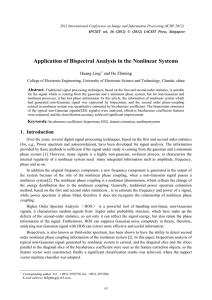 Application of Bispectral Analysis in the Nonlinear Systems Huang Ling Abstract.