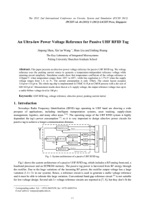 An Ultra-low Power Voltage Reference for Passive UHF RFID Tag Abstract.