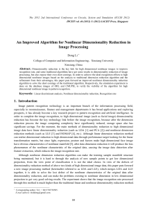 An Improved Algorithm for Nonlinear Dimensionality Reduction in Image Processing Dong Li