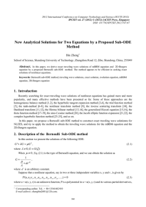 New Analytical Solutions for Two Equations by a Proposed Sub-ODE Method