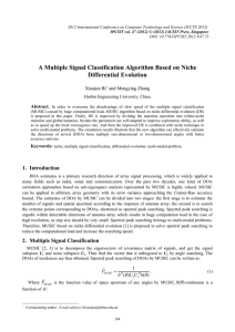 A Multiple Signal Classification Algorithm Based on Niche Differential Evolution Xiaojun Bi