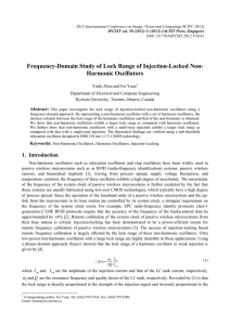 Frequency-Domain Study of Lock Range of Injection-Locked Non- Harmonic Oscillators