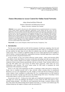 Future Directions in Access Control for Online Social Networks Abstract.