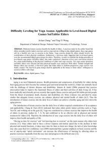 Difficulty Leveling for Yoga Asanas Applicable to Level-based Digital Jo-han Chang
