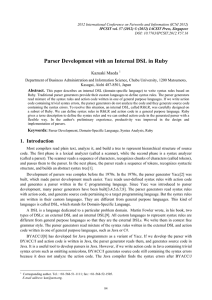 Parser Development with an Internal DSL in Ruby Kazuaki Maeda
