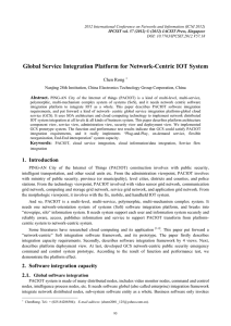 Global Service Integration Platform for Network-Centric IOT System Chen Rong  Abstract.