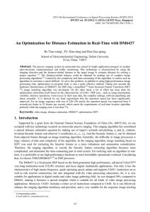 An Optimization for Distance Estimation in Real-Time with DM6437 He Tian-xiang Abstract.