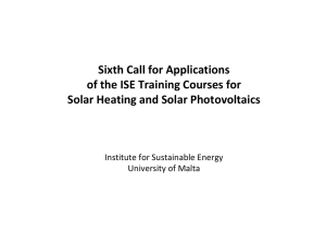 Sixth Call for Applications of the ISE Training Courses for