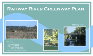 Rahway River Greenway Plan February 2009