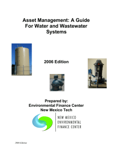 Asset Management: A Guide For Water and Wastewater Systems 2006 Edition